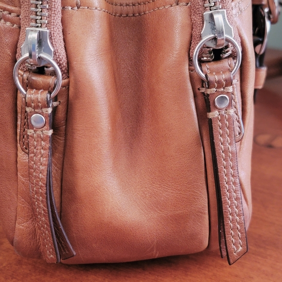 Coach Bonnie 12695 Satchel British Tan Leather Shoulder Bag Y2K - Picture 8 of 16